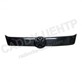 Зимняя накладка глянцевая на решетку радиатора верх Volkswagen CADDY 2011-